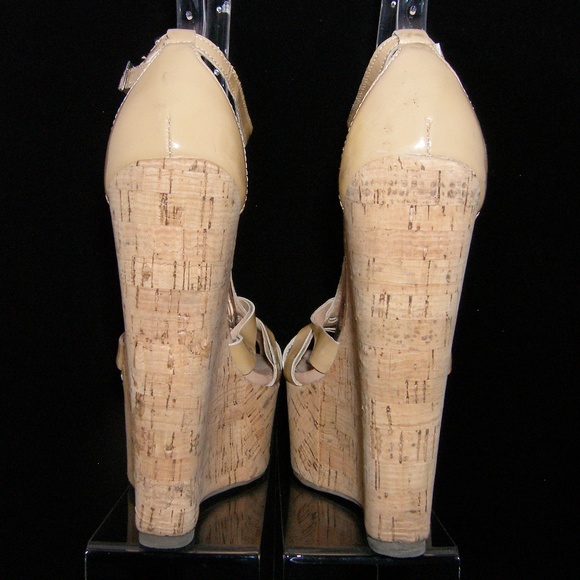 Steve Madden Capeesh t-strap cork wedges 7.5M - Picture 5 of 8